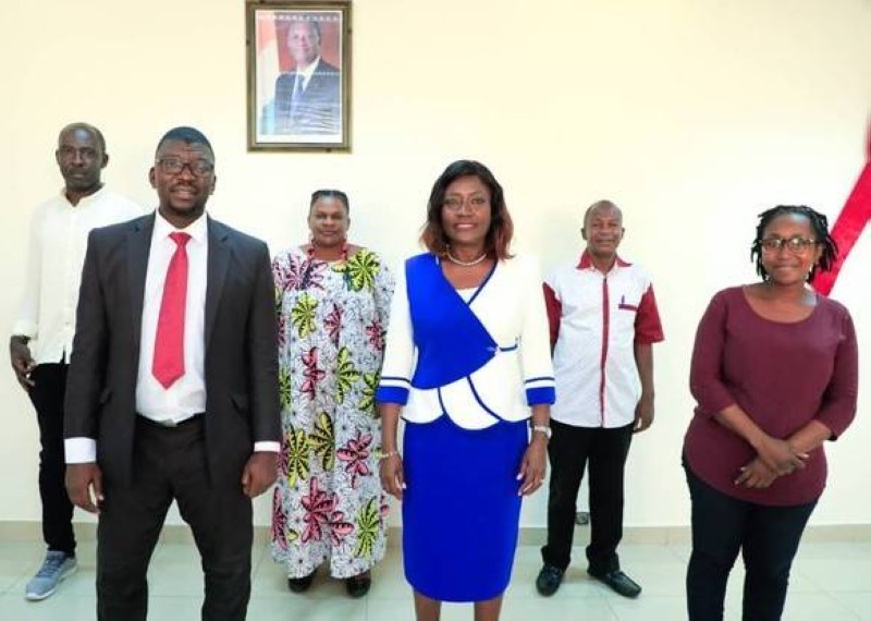 Une délégation de la Covici conduite par Kanté Lassina (Pca) a été reçu par la ministre Mariatou Koné (DR)