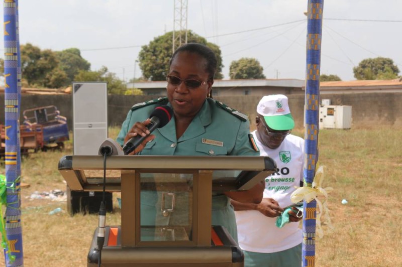 Colonel-major Zouzou Mailly Elvire-Joëlle, directrice des forêts et de la faune. (Dr)