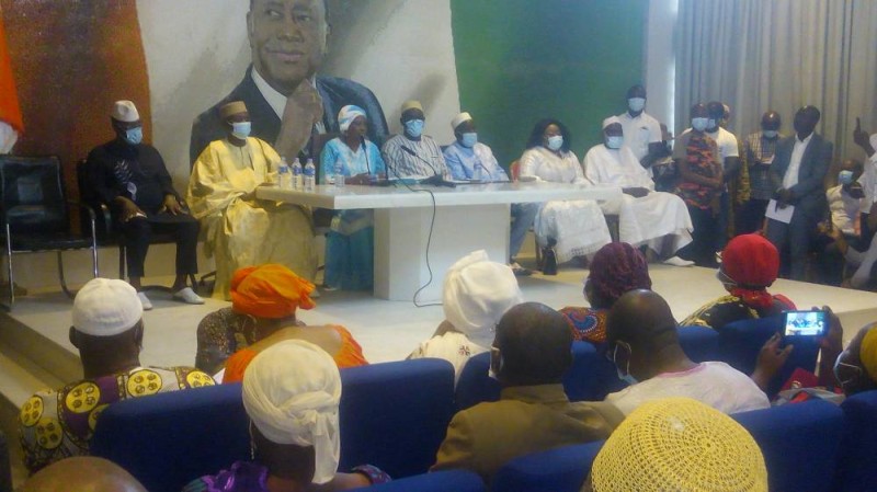 La ministre Kandia Camara (tête de liste) appelle les populations à s'unir derrière les candidats Rhdp (DR)