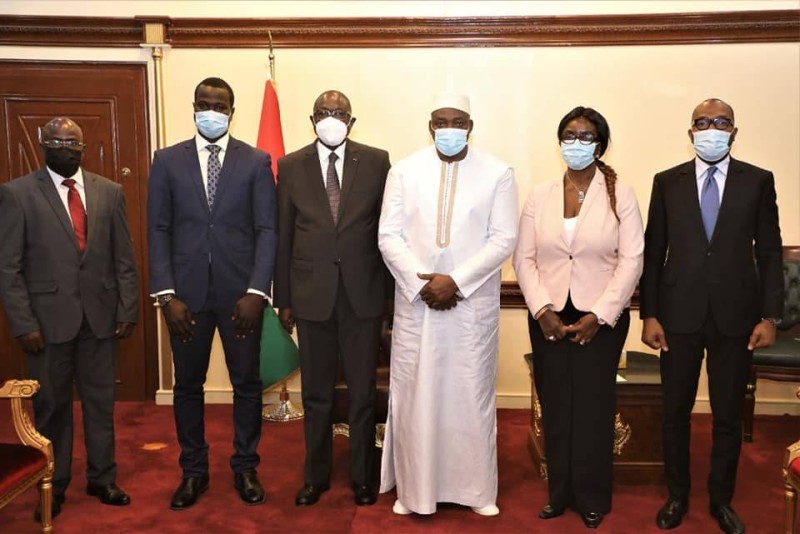 Le ministre François Amichia à Banjul. Il a été reçu par le président Barrow