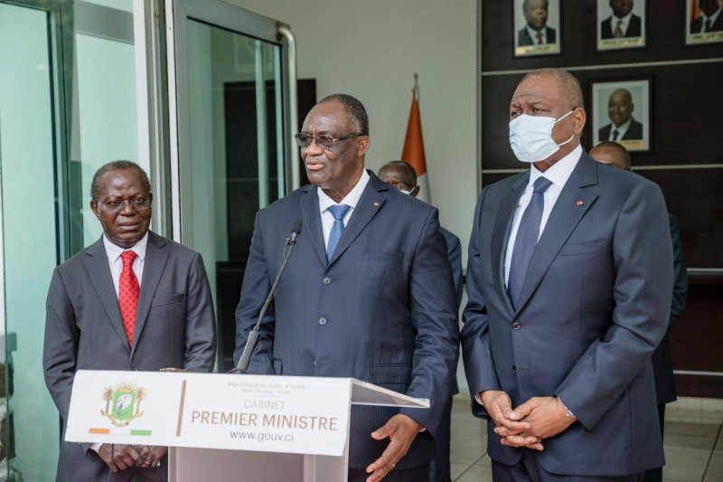 Le Secrétaire Exécutif du PDCI, Maurice Kakou Guikahué a été par le 1er Ministre Hamed Bakayoko, ce mardi 9 février 2021