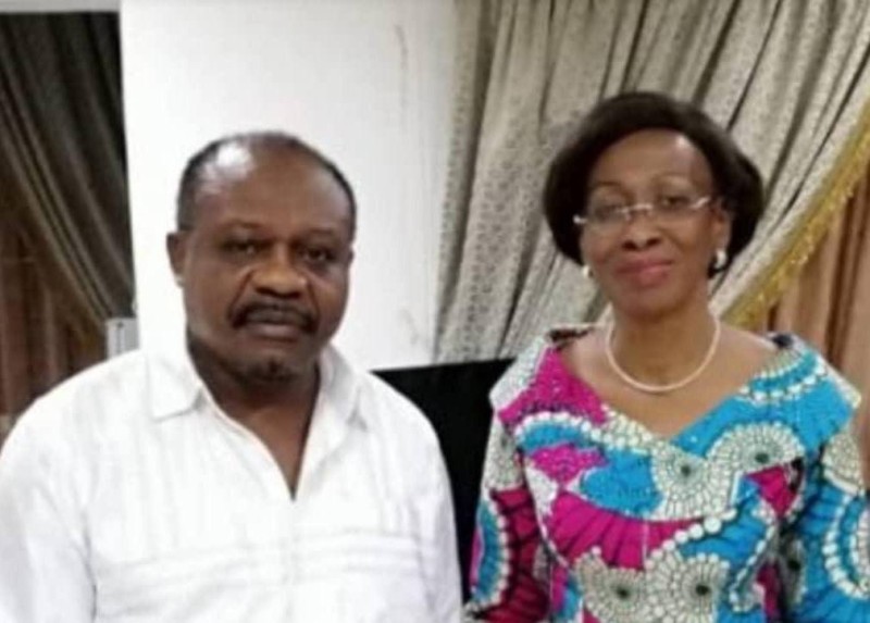 Les professeurs Bakayoko-Ly Ramata (ministre ivoirien de la Femme, de la Famille et de l’Enfant) et Bertrand Mbatchi (secrétaire général CAMES)