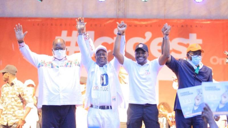 La liste Ouattara Dramane et Fabrice Sawegnon (Rhdp) a lancé sa campagne. (DR)