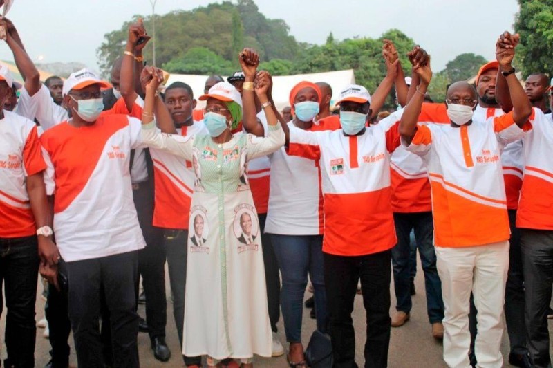 Le Pr Bakayoko-Ly Ramata, superviseur régional du Rhdp. 