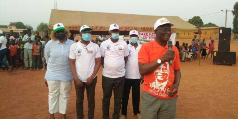 Koné Lacina en campagne au quartier Gare. (DR)