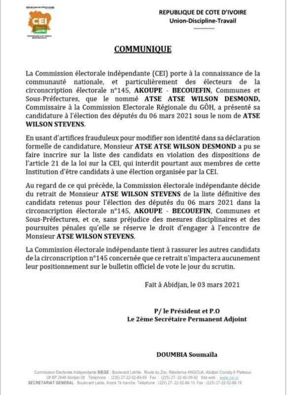 Communique-CEI