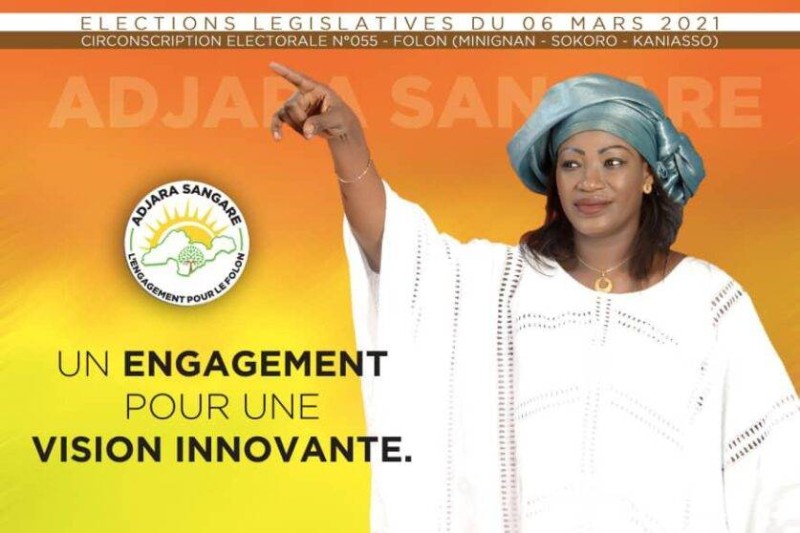 La candidate Adja Sangaré à Minignan.