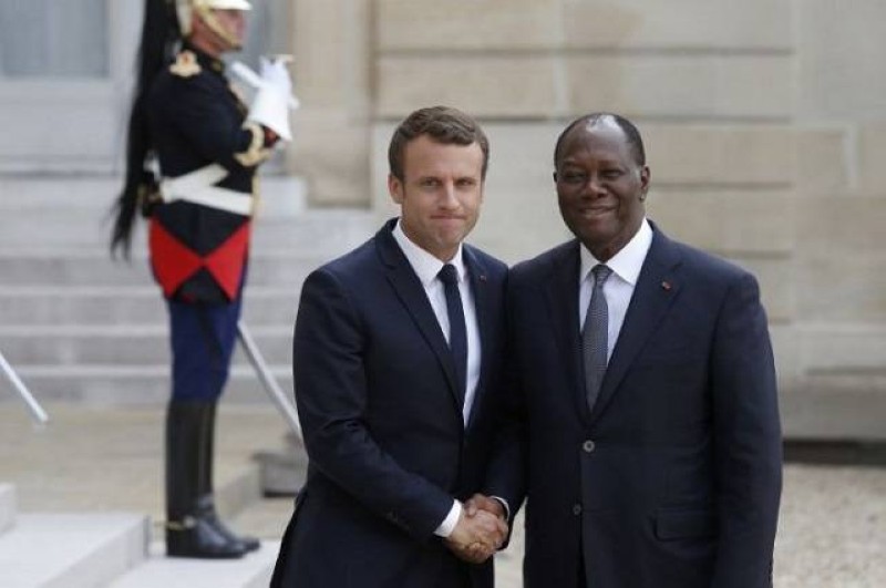 Alassane Ouattara et Emmanuel Macron