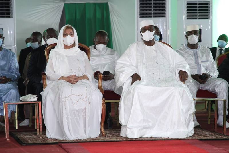 Le Président Alassane Ouattara et son épouse lors de la veillée de prière. (Photo : Joséphine Kouadio)