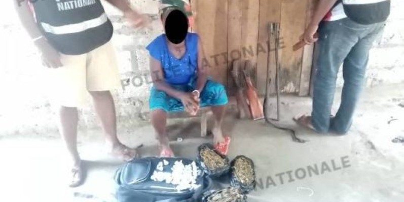 La femme appréhendée par la police. (Dgpn)