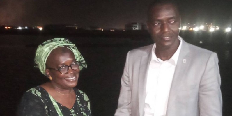 Le président de la Fédération burkinabé de sauvetage, Madi Compaoré, a assuré la présidente de l’Acnsa-Ci, Mme Diarra, de son soutien (DR)