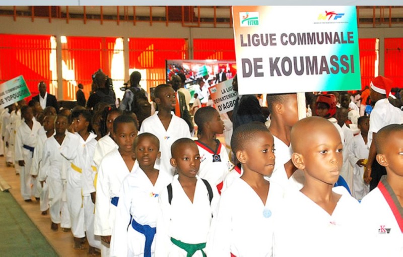 Les Taekwondo-in de la Ligue de Koumassi. (DR)