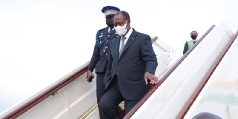 Le Président Alassane Ouattara de retour en Côte d'Ivoire. (DR)
