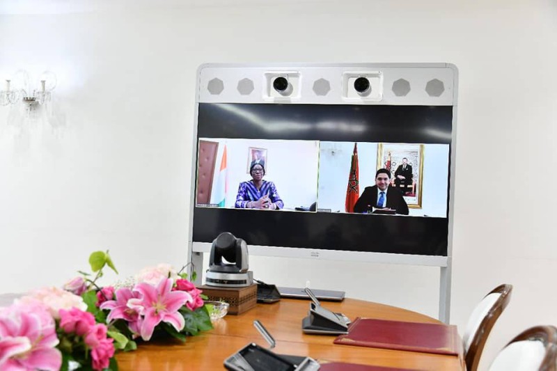 Entretien par visioconférence des ministes Ivirien et Marocain des Affaires Etrangères