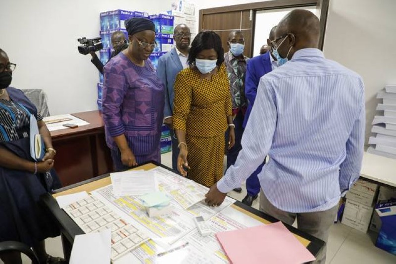 La ministre Mariatou Koné a eu une séance de travail à la Deco (DR)