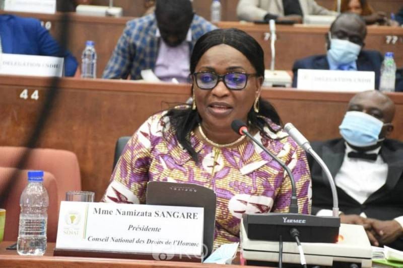 Le président du CNDH, Namizata Sangaré