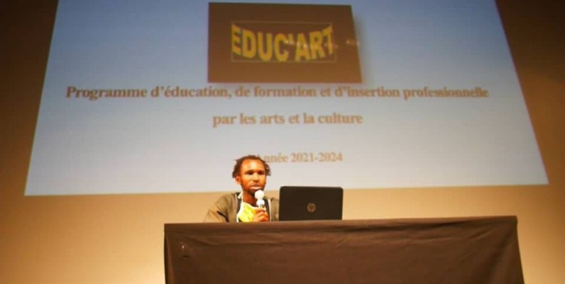 L’initiateur du projet, Toussaint N’zian, a donné les détails de ce projet Educ’art. (DR)
