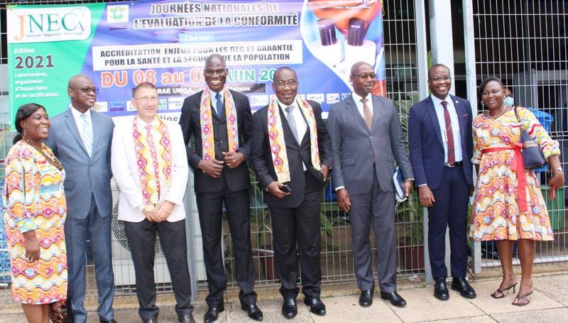 Les officiels après la cérémonie d’ouverture des Jnec 2021. (DR)