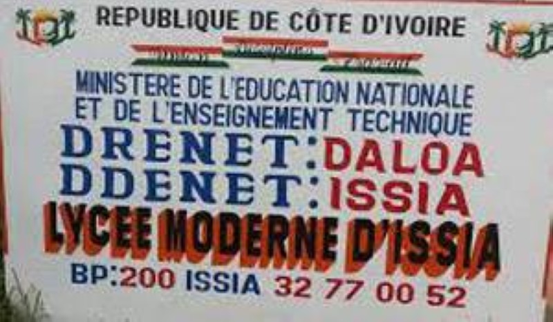 Un grand nombre d'élèves de 6e du lycée moderne d'Issia ont été exclus. (DR)
