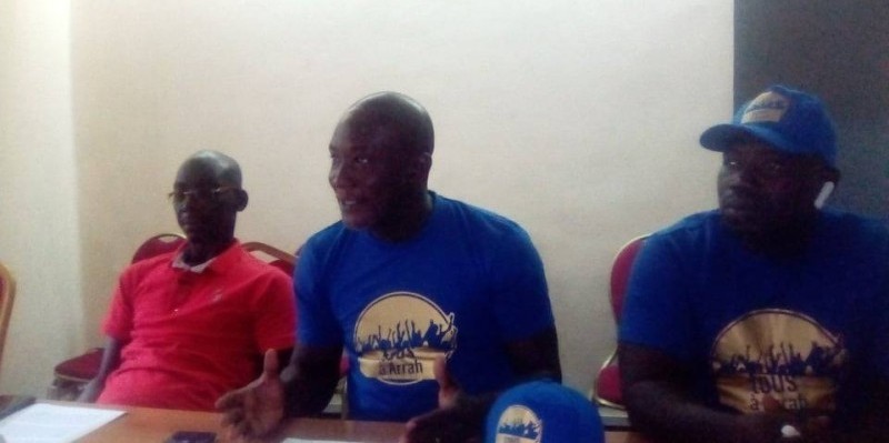 Le comité d'organisation de l'évènement, avec au centre, Prince Amon, le président. (DR)