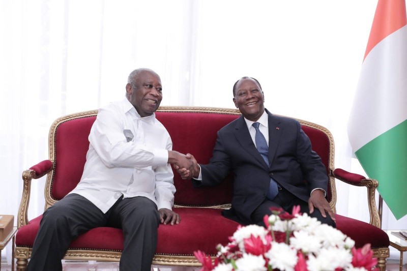 Alassane Ouattara a reçu, ce mardi 27 juillet 2021, l'ex-président Laurent Gbagbo