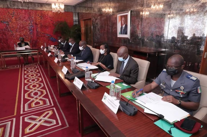 La réunion du Conseil National de Sécurité (CNS), ce jeudi 29 juillet 2021, au palais de la présidence de la République