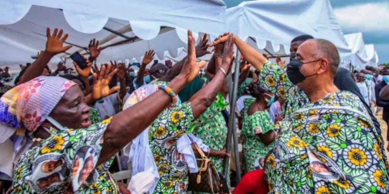 Les populations de la Mé reconnaissantes au Chef de l’État, Alassane Ouattara. (DR)