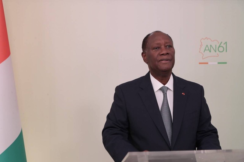 Le Président de la République de Côte d'Ivoire, Alassane Ouattara