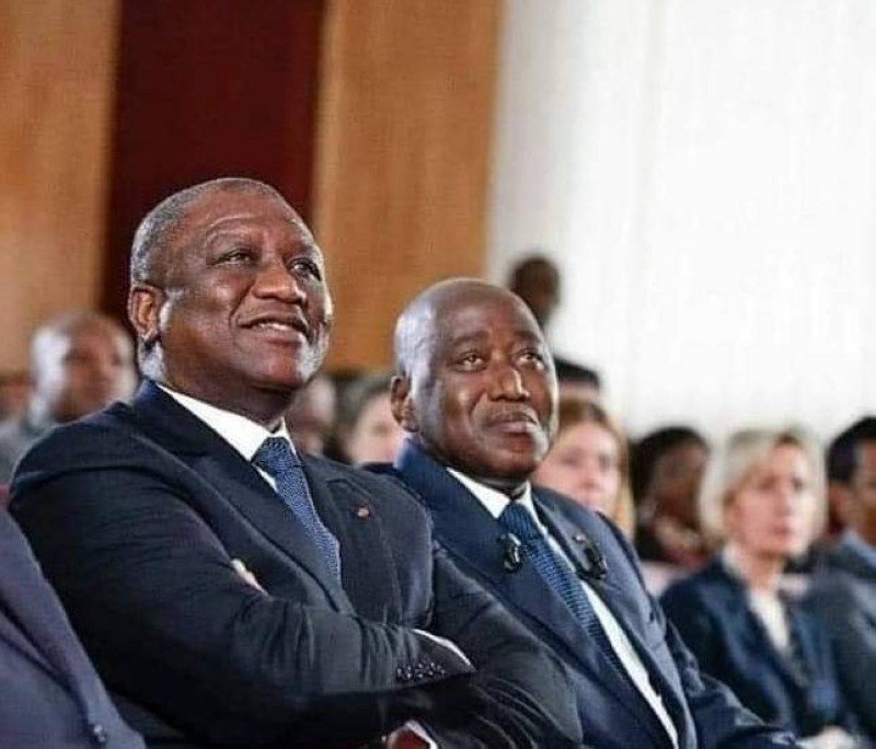 Les ex-premiers ministres Amadou Gon Coulibaly et Hamed Bakayoko
