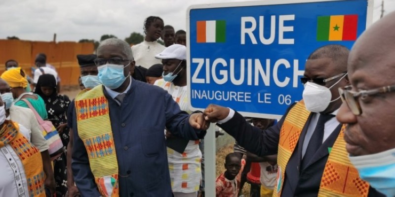 Une rue a été baptisée du nom de la ville sénégalaise de Ziguinchor. (Photo : DR)