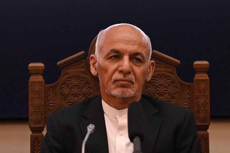 Le président afghan, Ashraf Ghani au palais présidentiel à Kaboul le 28 juillet 2021.