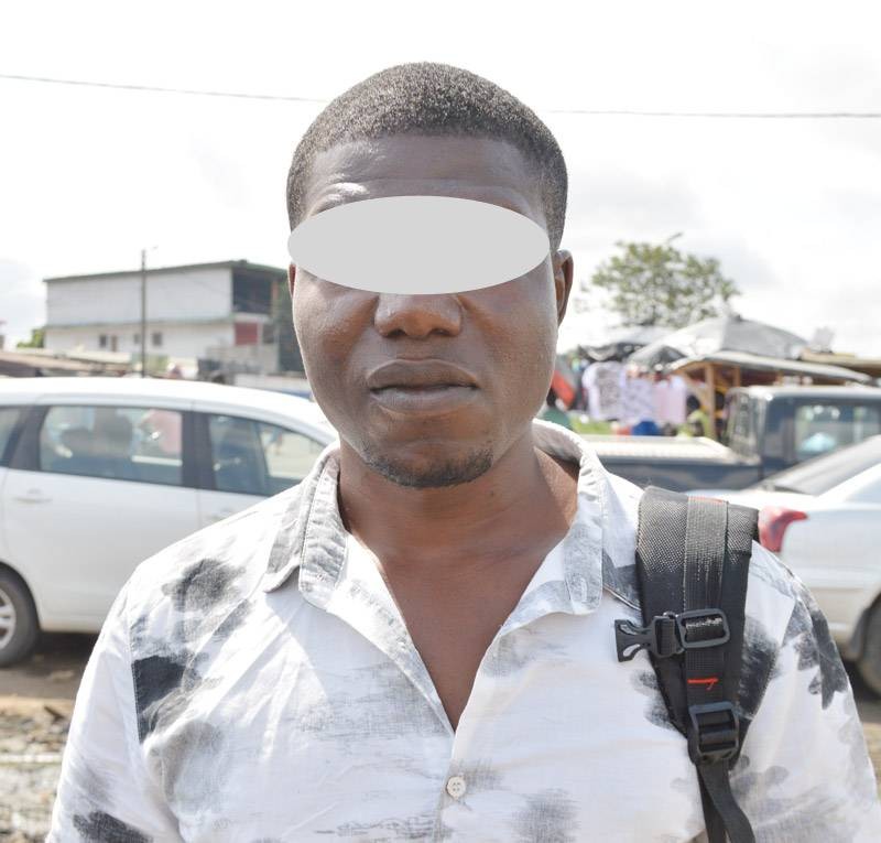 T. Koffi se plaint de ne pas avoir reçu d'assistance. (Photo : Julien Monsan)