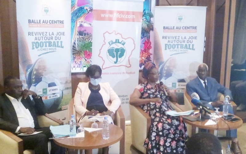 Mme Dao Gabala, présidente du Cn-Fif lors de sa conférence de presse, le mercredi 1er septembre 2021