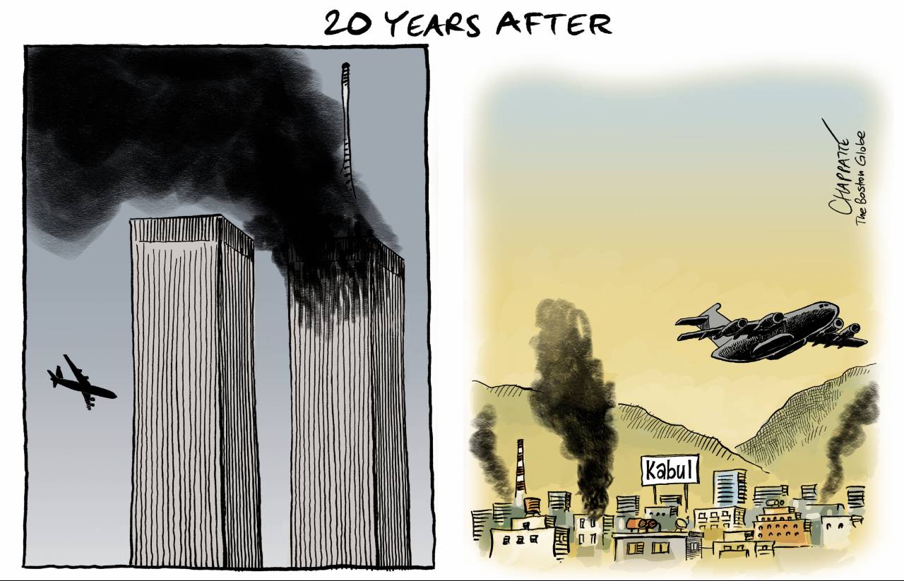 Des dessins pour illustrer la commémoration des 20 ans des attentats terroristes du 11 septembre