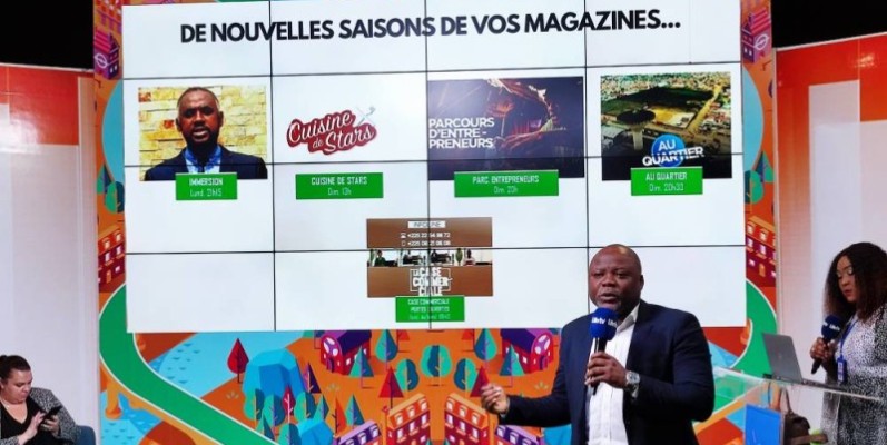 Guy Sahouégnon, directeur des programmes de Life Tv, a présenté la nouvelle grille. (DR)