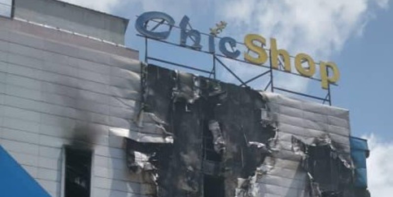 Le Chic shop de la Riviera ravagé par un incendie. (DR)