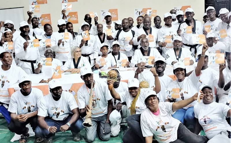 Me Yacé et son équipe de campagne ratissent large dans le Sud du pays. (Photo : DR)