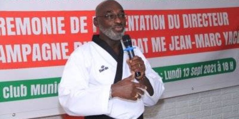 Me Yacé Jean Marc, nouveau président du Taekwondo en CI. (DR)