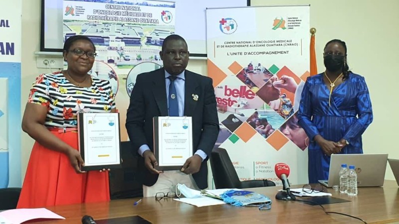Le Lions Club International Abidjan Océan et le CNRAO signé, le vendredi 29 octobre 2021, une déclaration d'intention et de collaboration dans le cadre de la lutte contre le cancer du sein (DR)