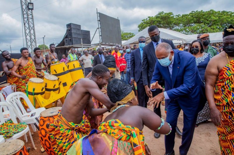 Le premierminstre Patrick Achi a pris part au festival Adayé Kessiè de Tabagne
