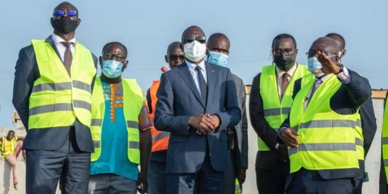 Le ministre Amadou Koné visite le site. (Dr)