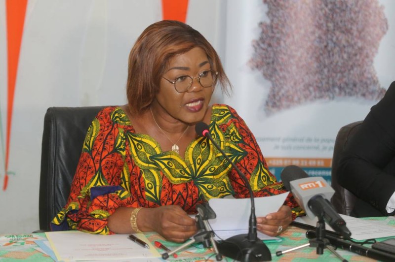 La ministre du Plan et du Développement, Mme Nialé Kaba délivre son propos liminaire. (Ph: Sébastien Kouassi)