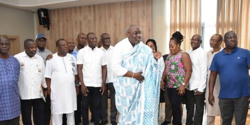 Augustin Sidy Diallo, le jour où il a annoncé à grand Bassam qu'il ne sera pas candidat à un 3e mandat. (Dr)