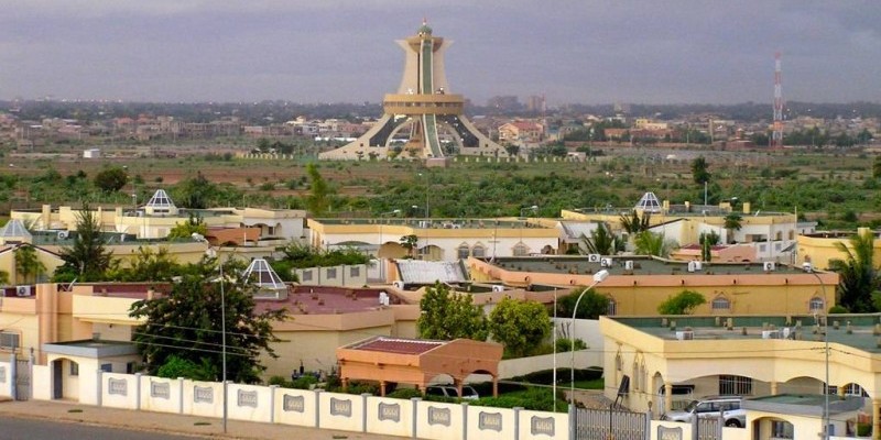 Storms rolling in Ouagadougou. View of Place Memorial auz Heros Nationaux.
