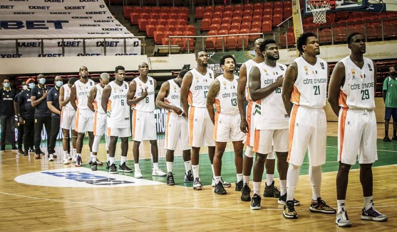 Les éléphants basketteurs de Côte d'Ivoire en route pour une victoire contre l'Angola. (DR)