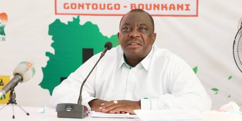Le ministre Kobenan Kouassi Adjoumani a livré son message aux producteurs du Bounkani. (Ph: Honoré Bosson)