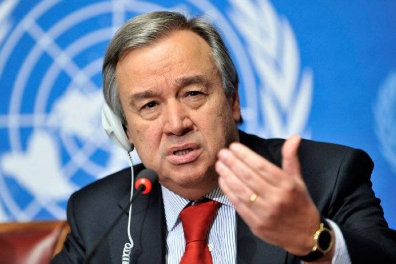 Antonio Guterres, Secrétaire général de l'ONU. (Dr)
