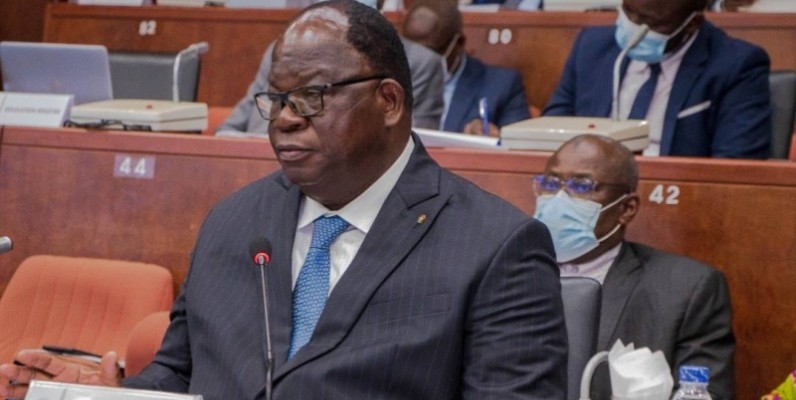 Le ministre Lautent Tchagab a fait adopter son budget 2022 par le Sénat. (Dr)