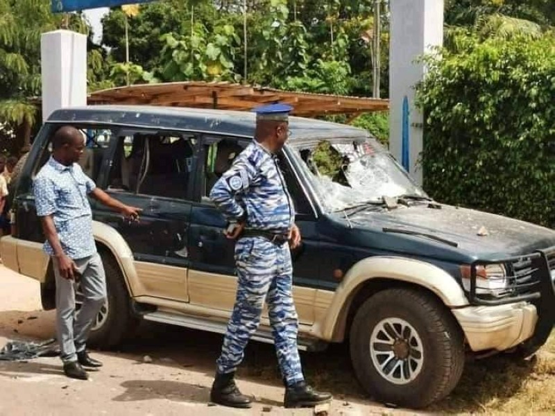 La brigade de la gendarmerie de Taabo saccagée par des élèves. (Dr)