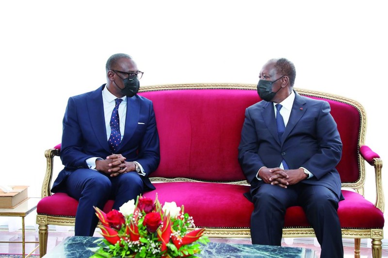 Le ministre des Affaires étrangères du Mali, porteur d'un message du Président de la transition au Président Alassane Ouattara (Ph: Bosson Honoré)